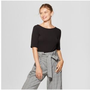 A New Day Women’s 3/4 Sleeve Ballet-Back T-Shirt